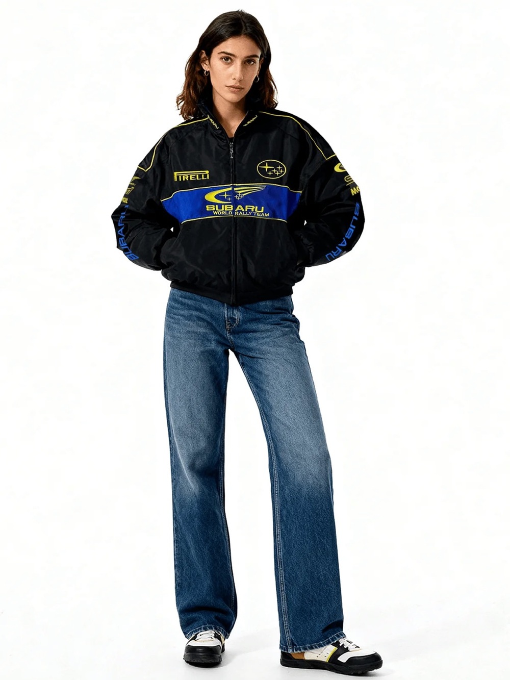 Jackets 4 Racing Subaru Black & Blue Racing Puff Jacket - Picture 2 of 16